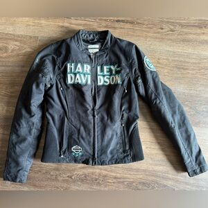 Harley Davidson Riding Gear Jacket Full Zip Black Small.  Womens